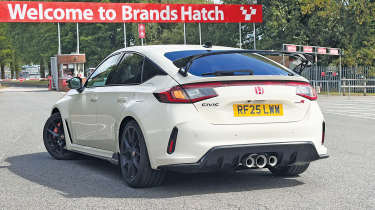 Honda Civic Type R long-term - rear 3/4 at Brands Hatch